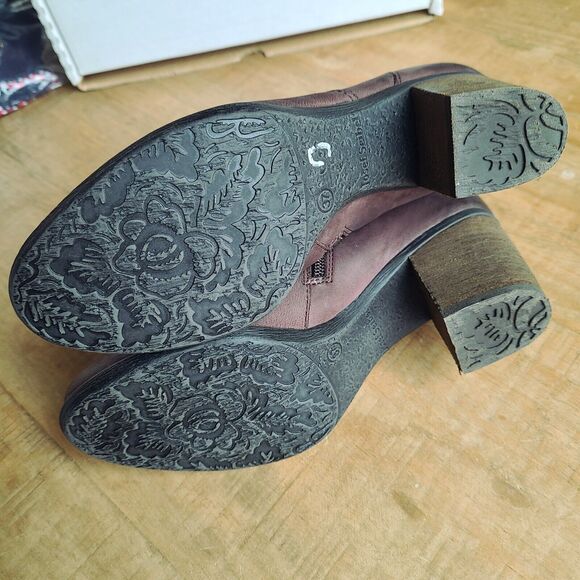 Josef Seibel Womens Block Heel Leather Brown Boot Bootie Pump Zipper Sz 37‎ NEW - Picture 4 of 5